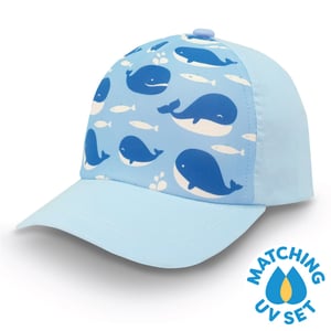 Kids UV Baseball Caps | Blue Whale