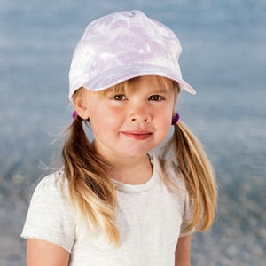 Kids Cotton Baseball Caps | Lavender Tie-Dye