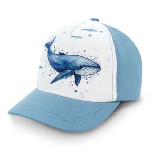 Kids UV Baseball Caps | Humpback Whale