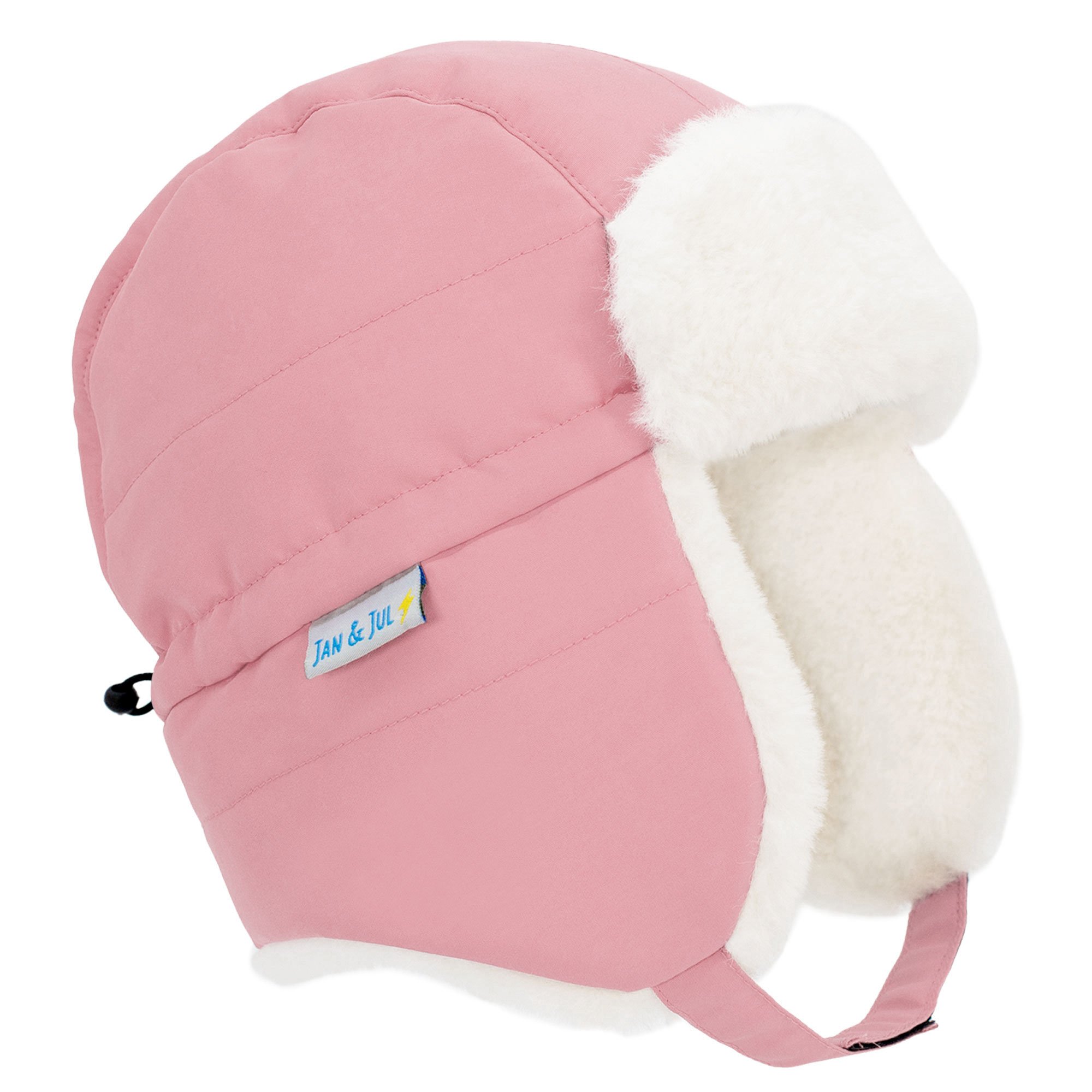 Kids Insulated Winter Hats Dusty Pink Ushanka Style Jan Jul