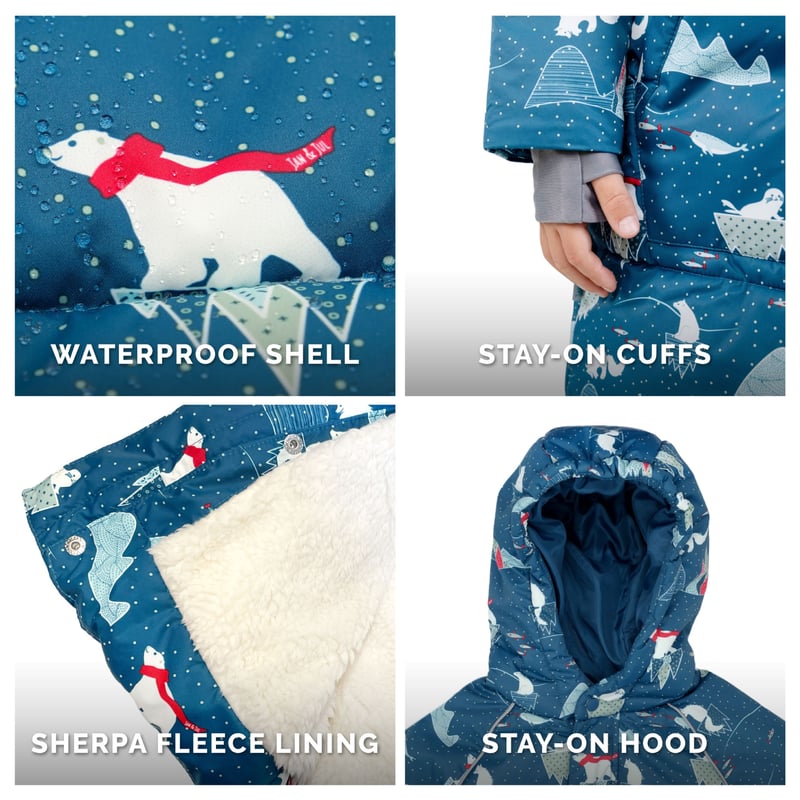 Kids Waterproof Winter Coat | Arctic Ski Jacket | Jan & Jul