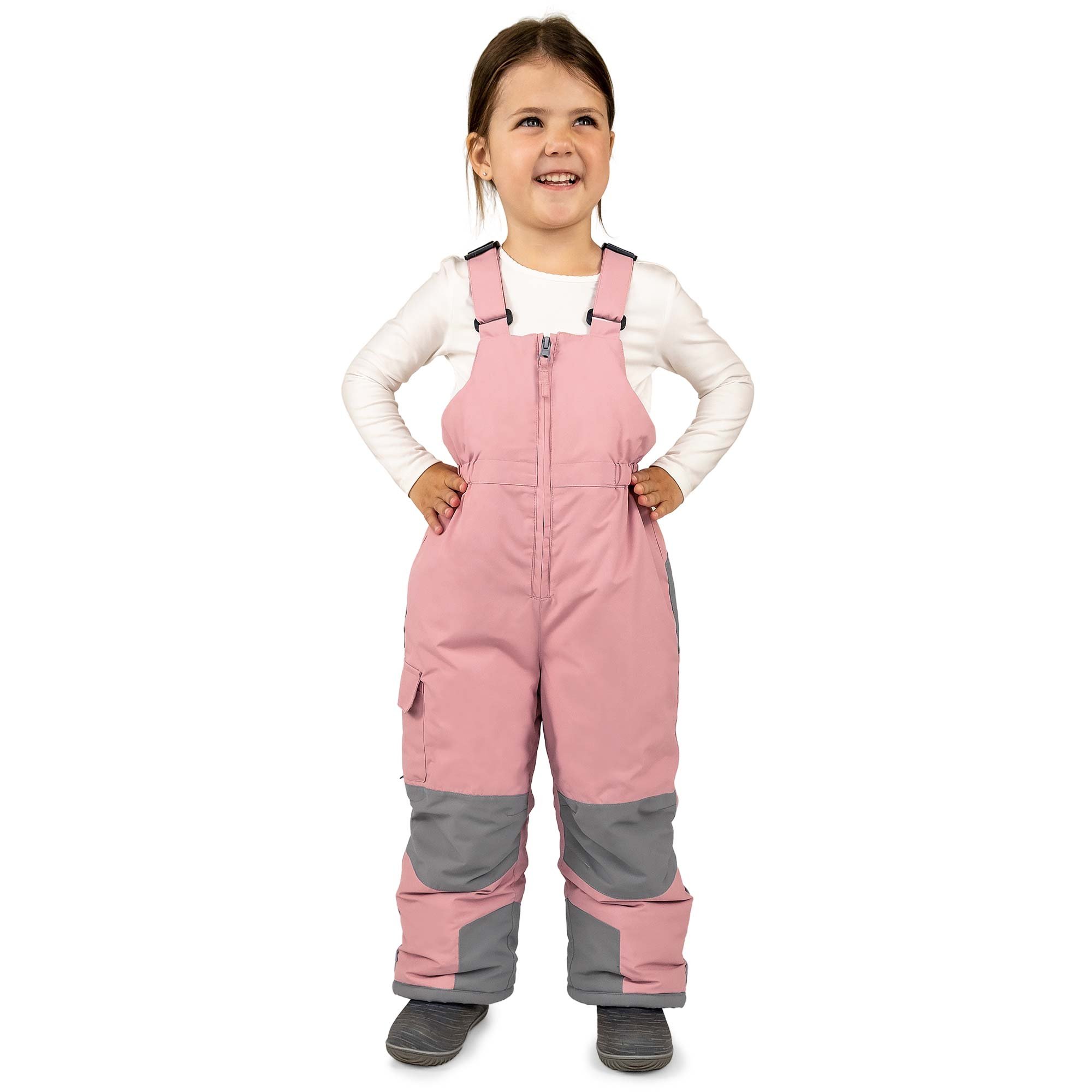 Kids Snow Overalls | Dusty Pink