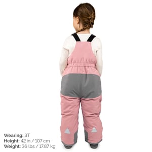 Kids Snow Overalls | Dusty Pink