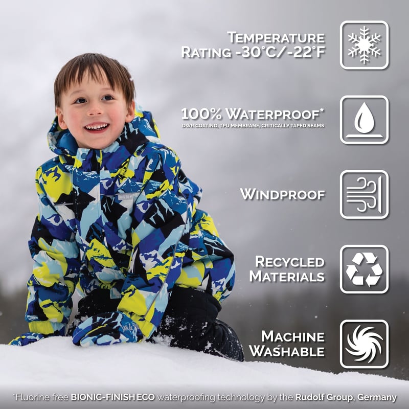 Kids Ski Jacket | Neon Peaks Waterproof and Insulated | Jan Kids Ski Jacket | Neon Peaks Waterproof and Insulated | Jan