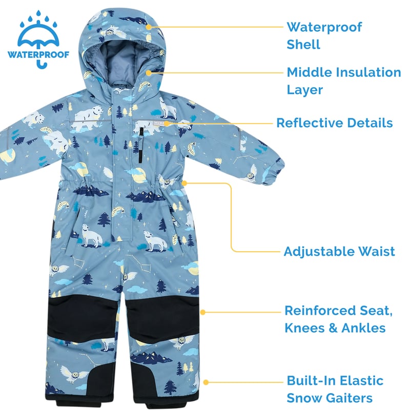 Kids Waterproof Snowsuit | Wolf and Bear for Toddlers | Jan