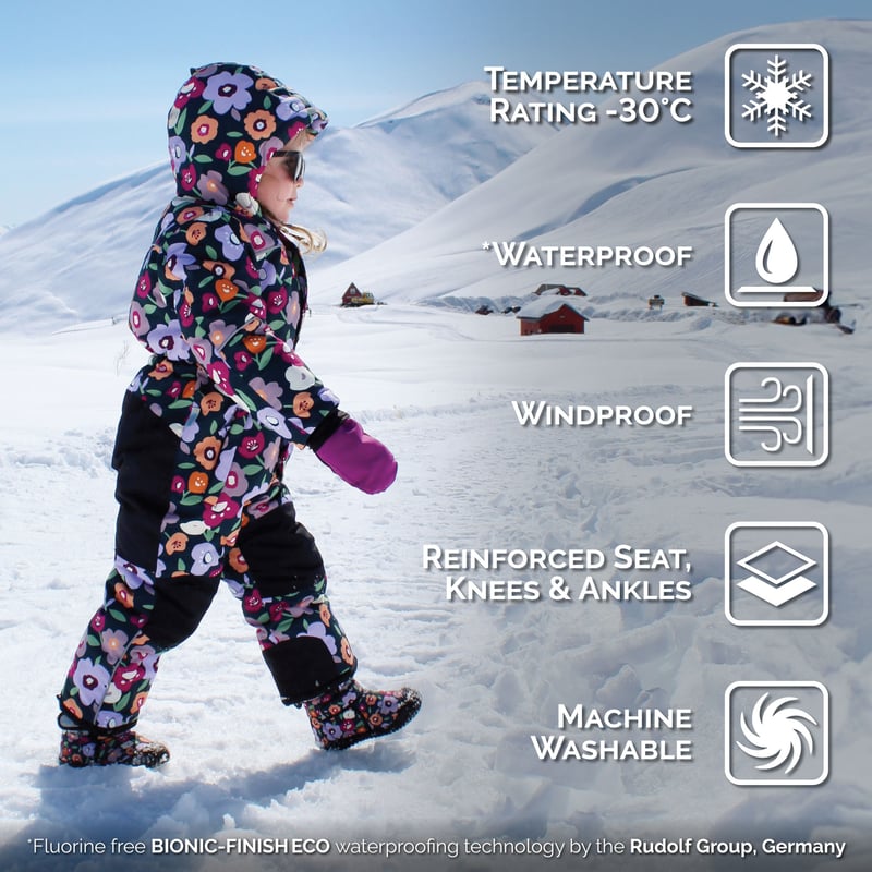 Toddler Kids Ski Suit Features Waterproof
