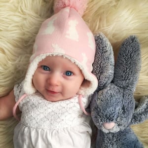 Kids Knit Winter Earflap Hats | Bunny Sisters