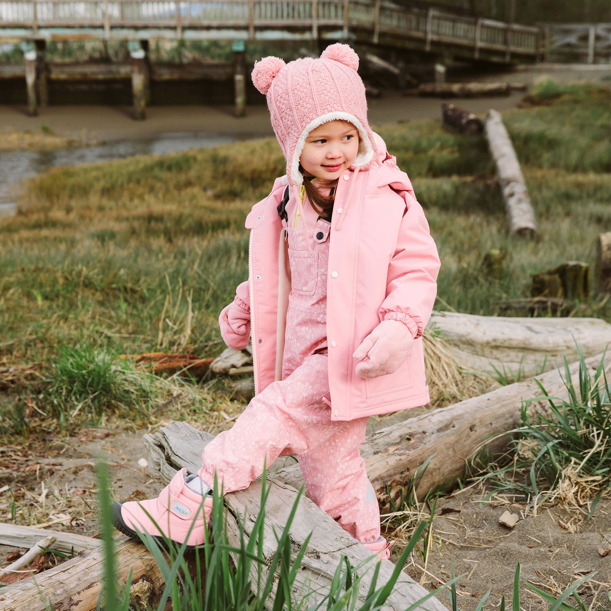 Jan & Jul Ear-Flap Hat - Pink Bear Jan & Jul Ear-Flap Hat - Pink Bear