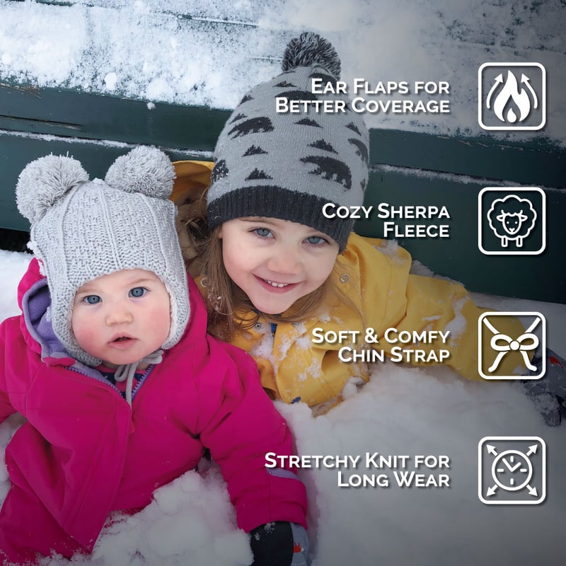 Panda Bear Fur Earflap Hat for Winter Adventures