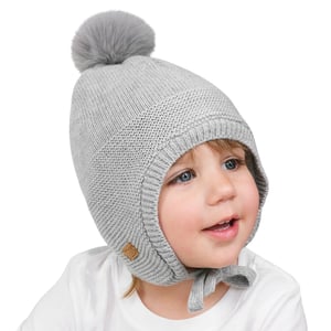 帽子 FPOG Original Fleece Neck Warmer Kids Fleece Neck Warmer | Dark Grey for Toddlers | Jan & Jul