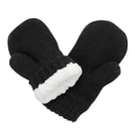 Fleece Lined Kids Winter Gloves, Handknit Kids Mitten, Soft and