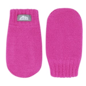 Kids Knit Mittens | Hot Pink