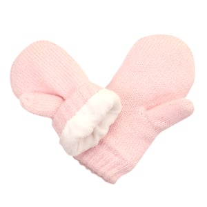 Kids Knit Mittens | Light Pink