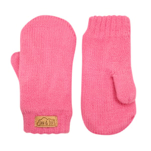 Kids Knit Mittens | Watermelon Pink