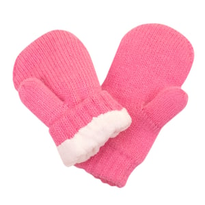 Kids Knit Mittens | Watermelon Pink