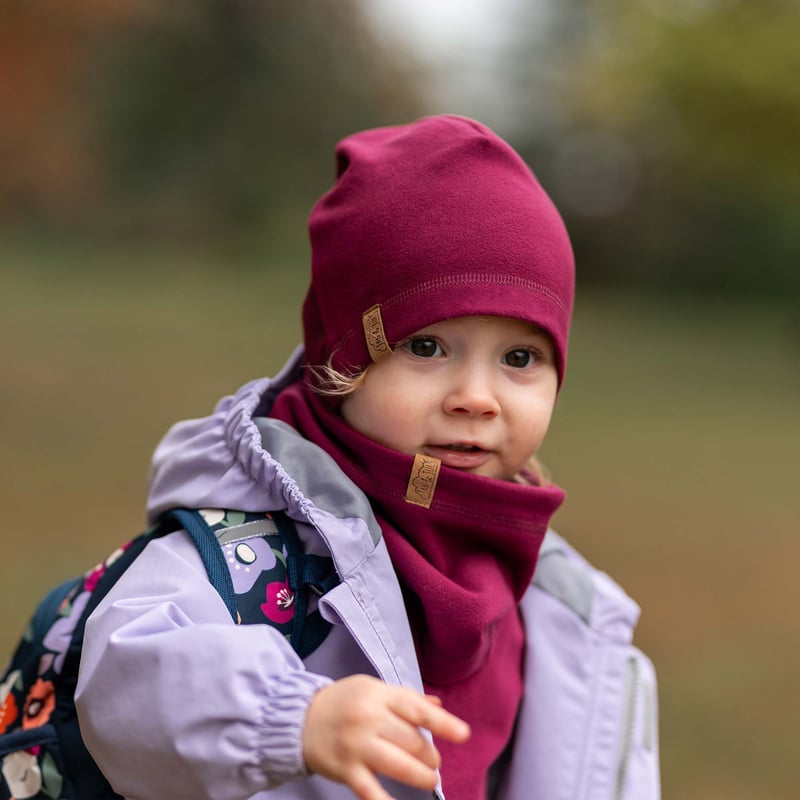 Kids Thermal Neck Warmer Mulberry, Toddler Neck Gaiter Jan & Jul
