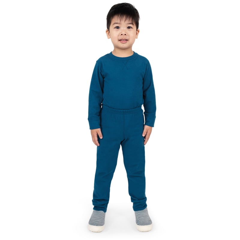 Kids Base Layer Pants | Deep Blue for Girls and Boys | Jan & Jul