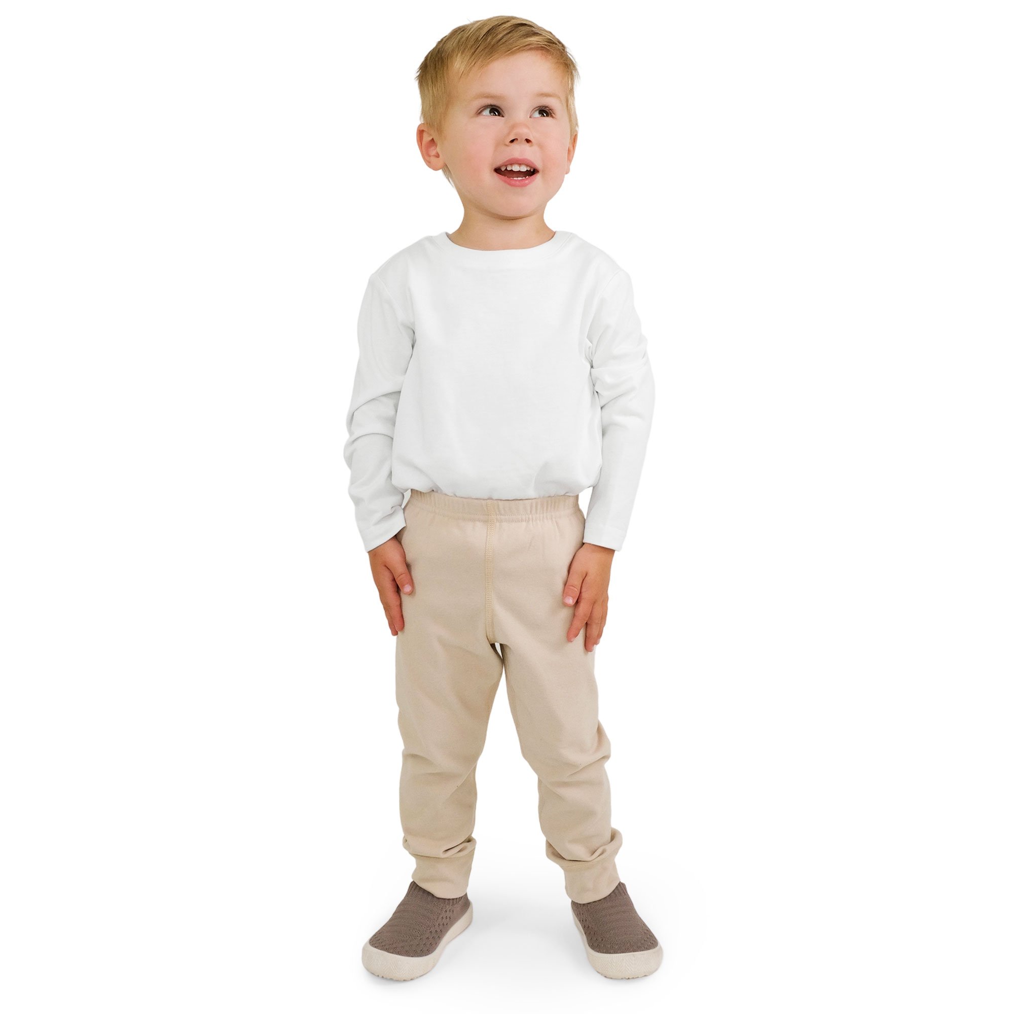 Kids Base Layer Pants Oatmeal for Girls and Boys Jan Jul