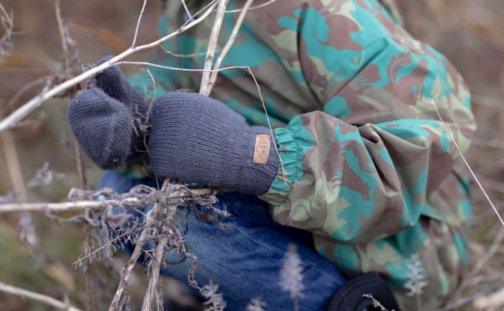 Knit and Fleece Mittens