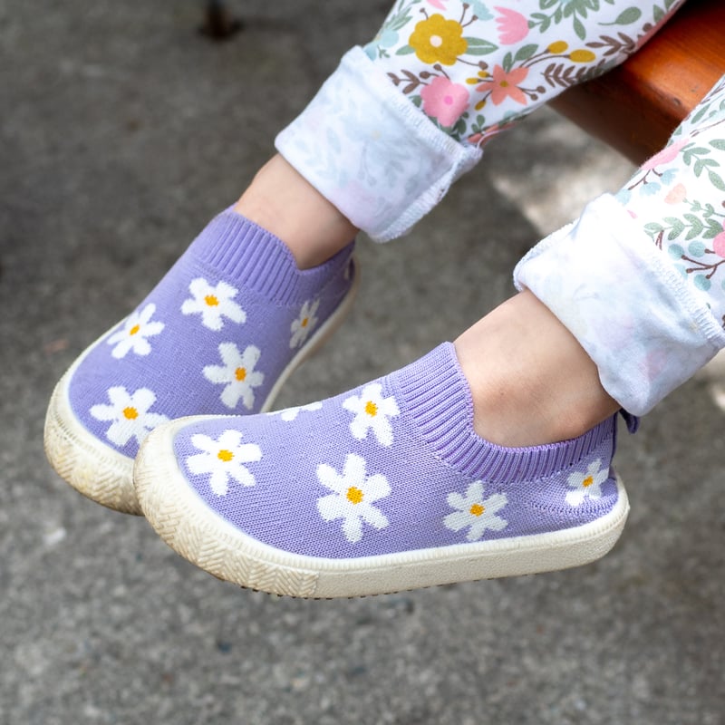 Jan Jul Graphic Knit Shoes Purple Daisy 5