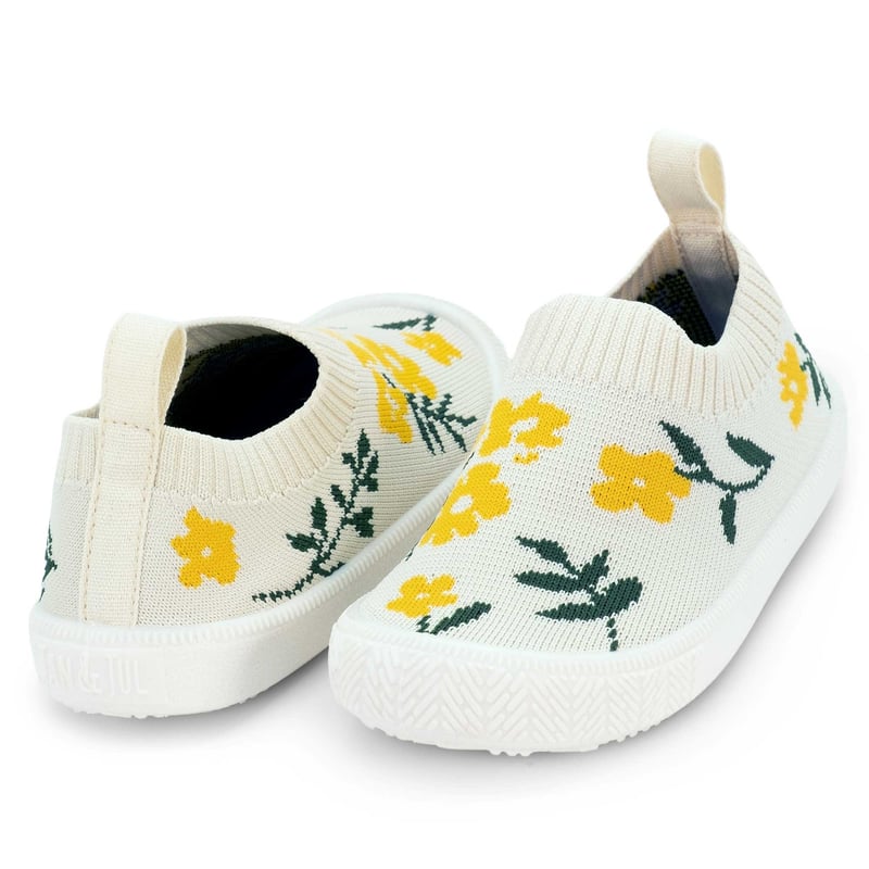 Kids Graphic Slip On Shoes | Yellow Flower