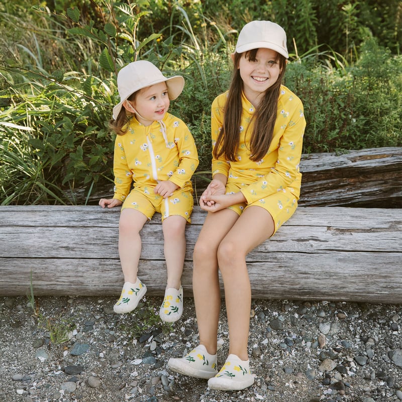 Kids Graphic Slip On Shoes | Yellow Flower for Toddlers | Jan & Jul