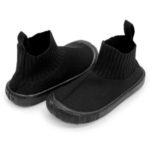 Kids High Top Knit Shoes | Black