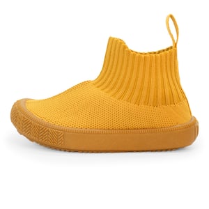 Kids High Top Knit Shoes | Mustard