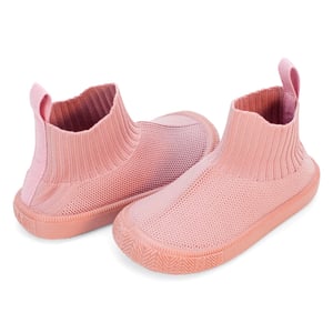 Kids High Top Knit Shoes | Pale Pink