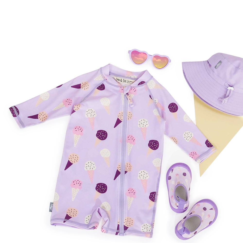 Jan & Jul UV Jumpsuit - Lavender Ice Cream Jan & Jul UV Jumpsuit - Lavender Ice Cream