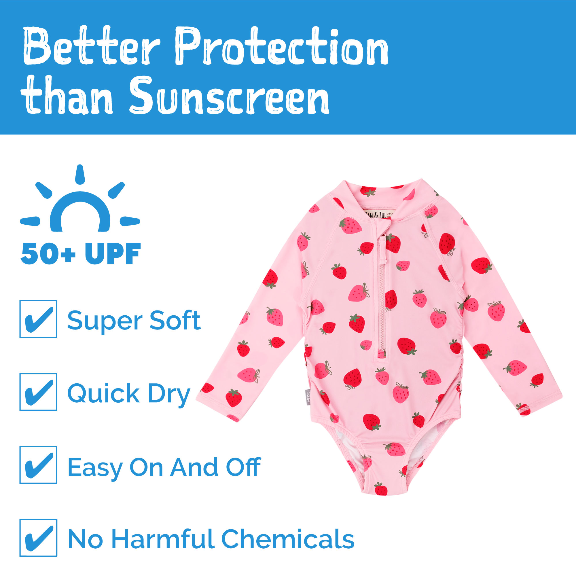 Girls One Piece Swimwear Swimsuit Long Sleeve Floral Print