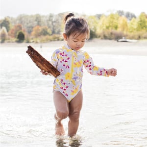 Girls One Piece UV Swimsuit Jan Jul