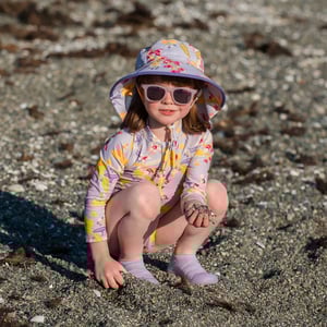 Kids Cotton Floppy Hats | Red Poppy 50+ UPF | Jan & Jul