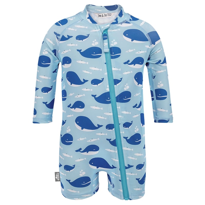 Kids One Piece UV Sun Suit | Blue Whale