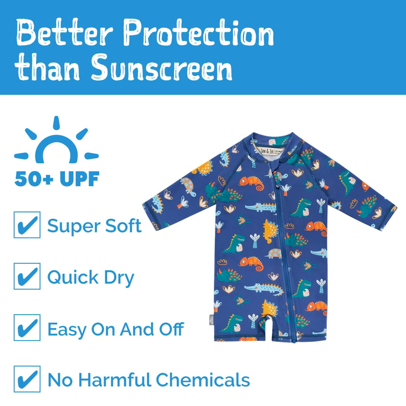 Kids One Piece UV Sun Suit | Dino Buddies