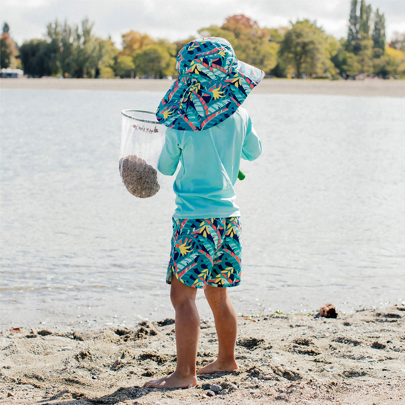 Kids UV Swim Shorts | Tropical, Boys Board Shorts | Jan & Jul