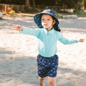 Kids UV Swim Shorts | Turtle