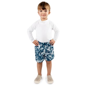 Swimzip Jungen Badeanzug-Set – UV-Schutz UPF 50+, Kurzärmliges Rashguard Mit Reißverschluss, 2-teilig