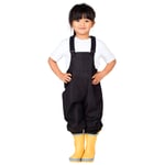 Kids Fleece Lined Rain Overalls | Black