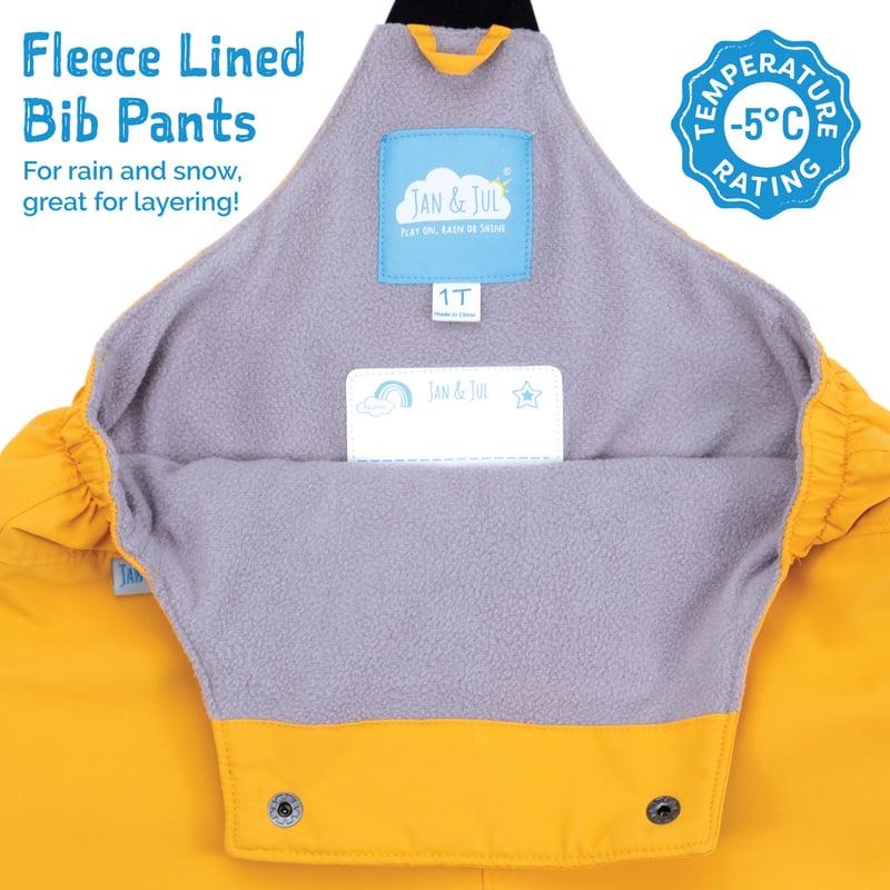 Jan & Jul Cozy-Dry Rain/Snow Pants (Fleece Lined) - Yellow Jan & Jul Cozy-Dry Rain/Snow Pants (Fleece Lined) - Yellow