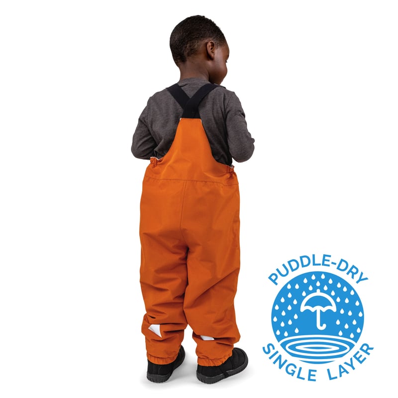 Kids Single Layer Rain Overalls | Terracotta