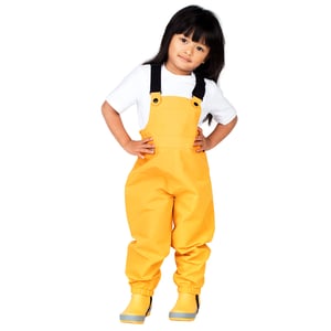 Kids Single Layer Rain Overalls | Yellow