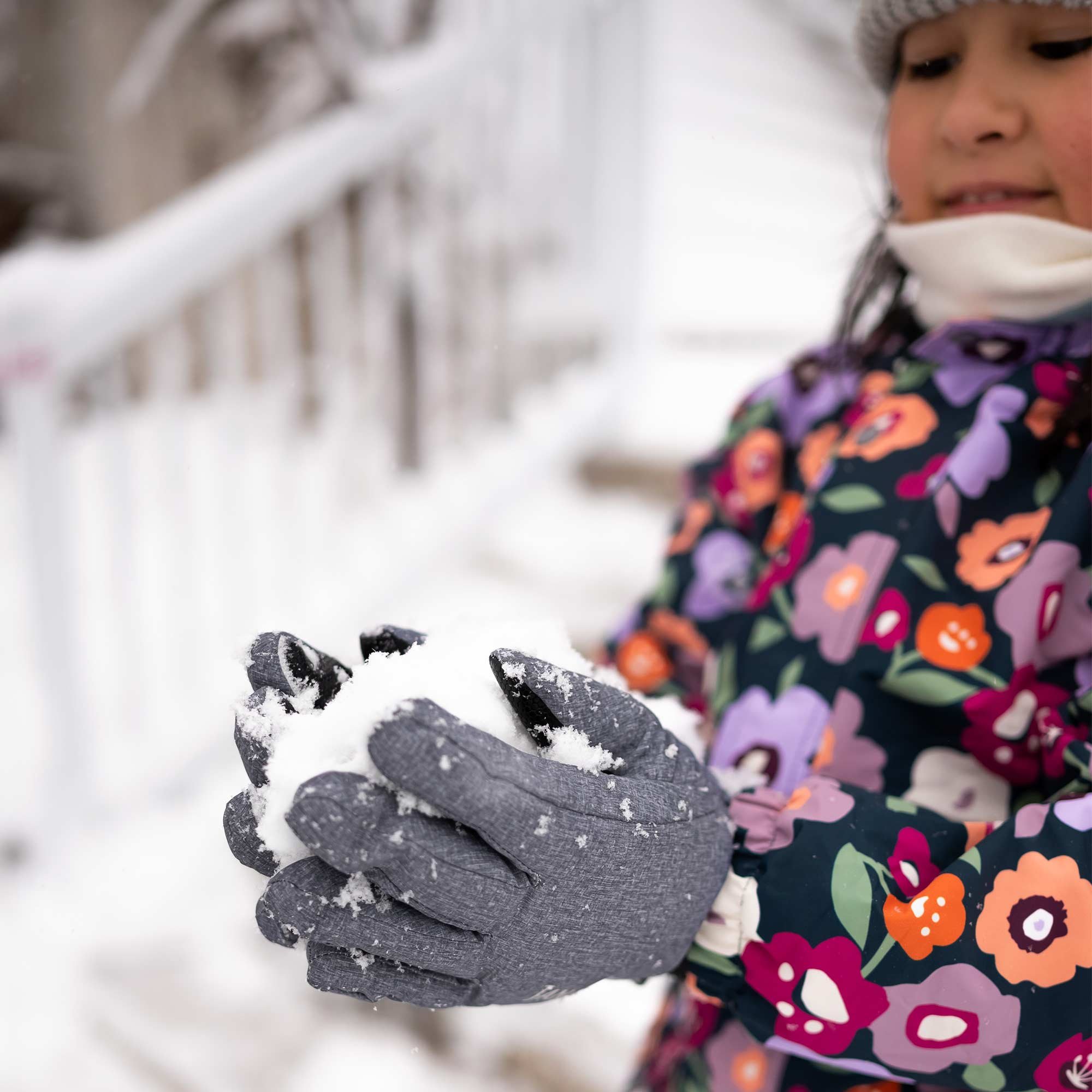 Kids Waterproof Gloves Dusty Pink for Snow Jan Jul