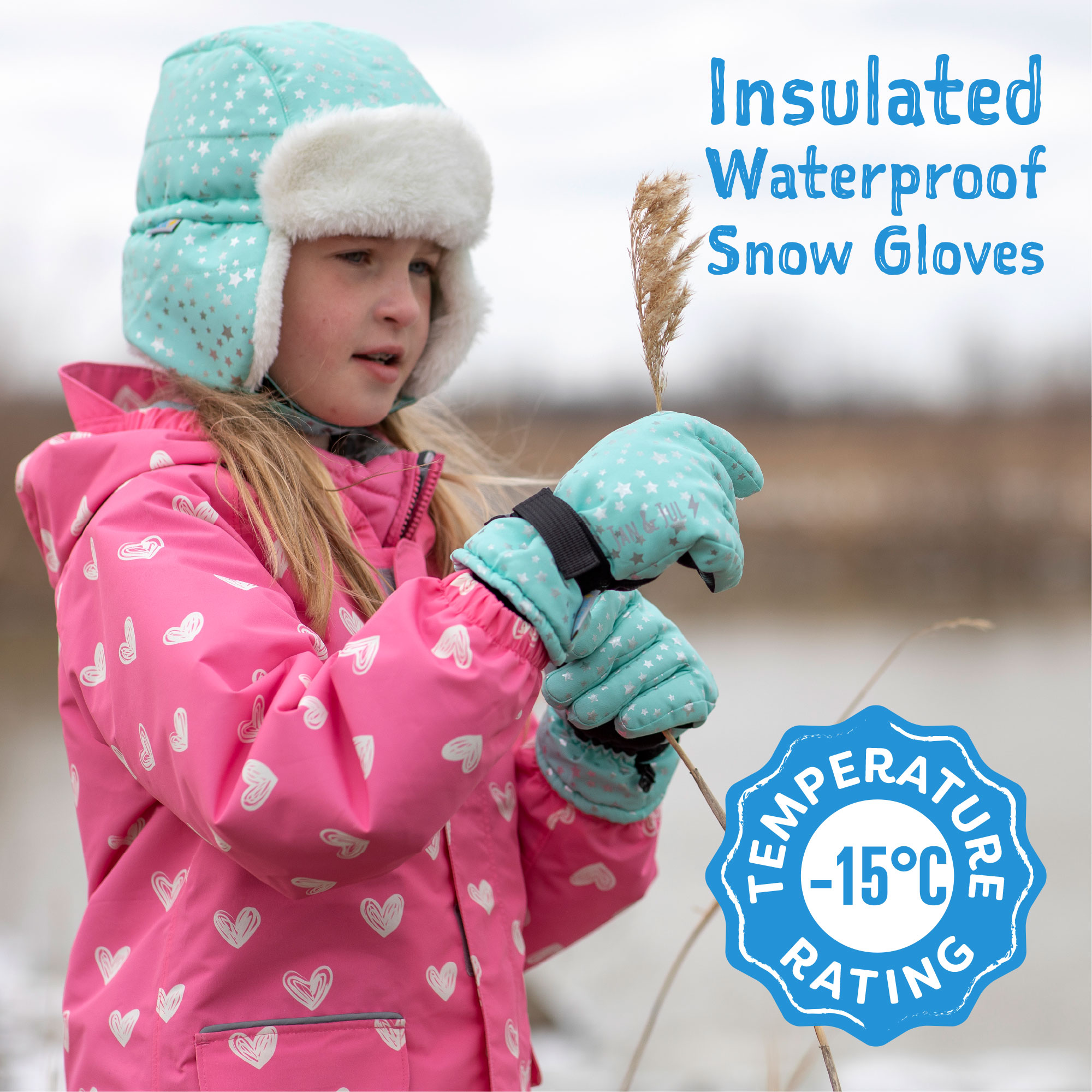 JAN JUL Waterproof Insulated Snow Gloves for Kids