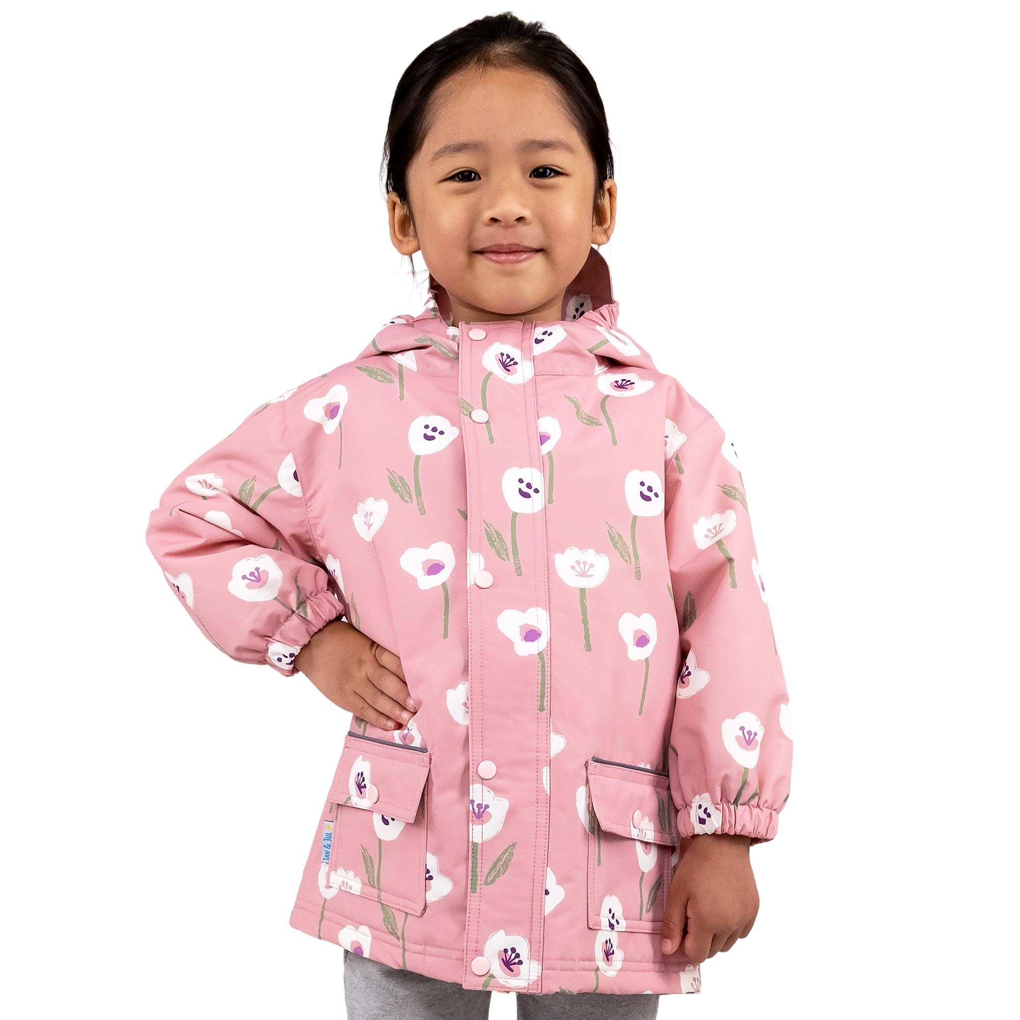 Girls fleece lined outlet rain jacket