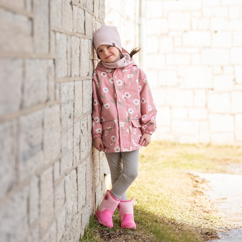 Kids Fleece Lined Rain Jackets | White Tulip