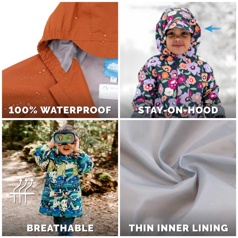 Kids Shell Jacket | Summer Camp Waterproof Raincoat | Jan & Jul Kids Shell Jacket | Summer Camp Waterproof Raincoat | Jan & Jul