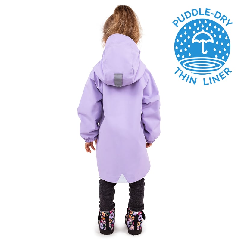 Kids Shell Jacket | Lavender Waterproof Raincoat | Jan & Jul