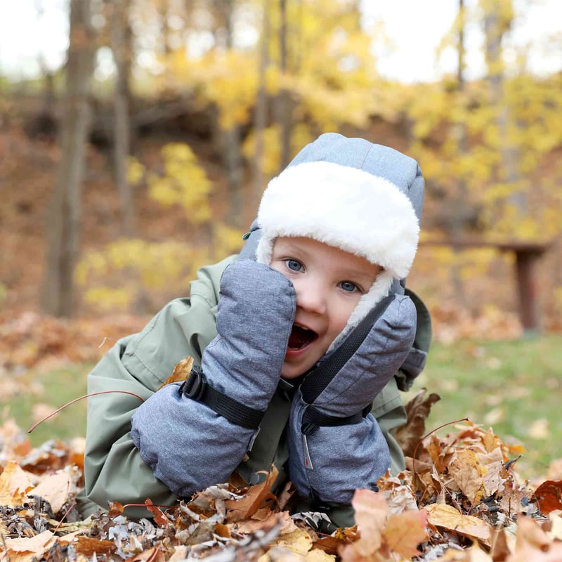 Kids Waterproof Mittens | Heather Grey