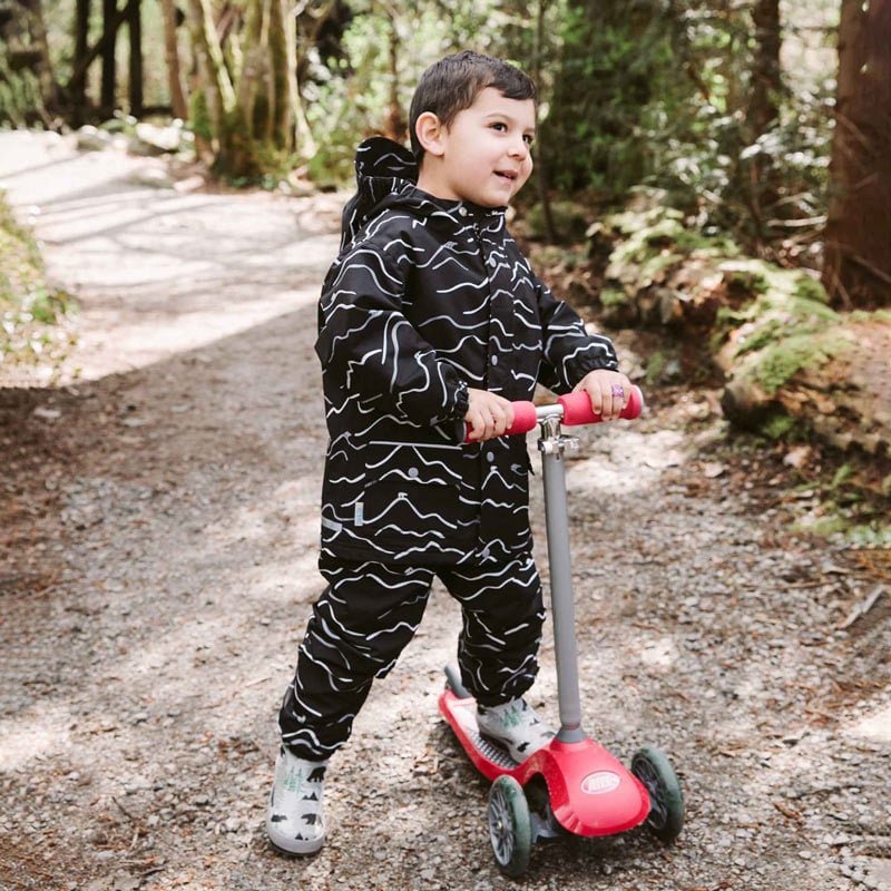 Kids Fleece Lined Rain Pants Bear Mountain for Toddlers Jan & Jul